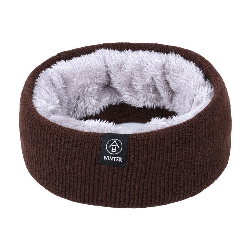 Wholesale Acrylic Solid Color Pullover Warm Knitted Scarf